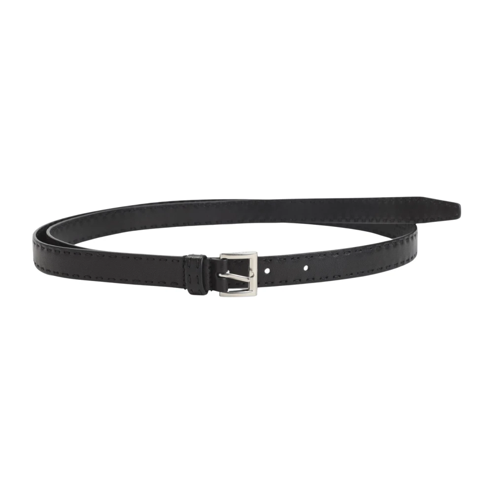 Prada , Belts, Female, Black, 85 Cm, Leather Belt
