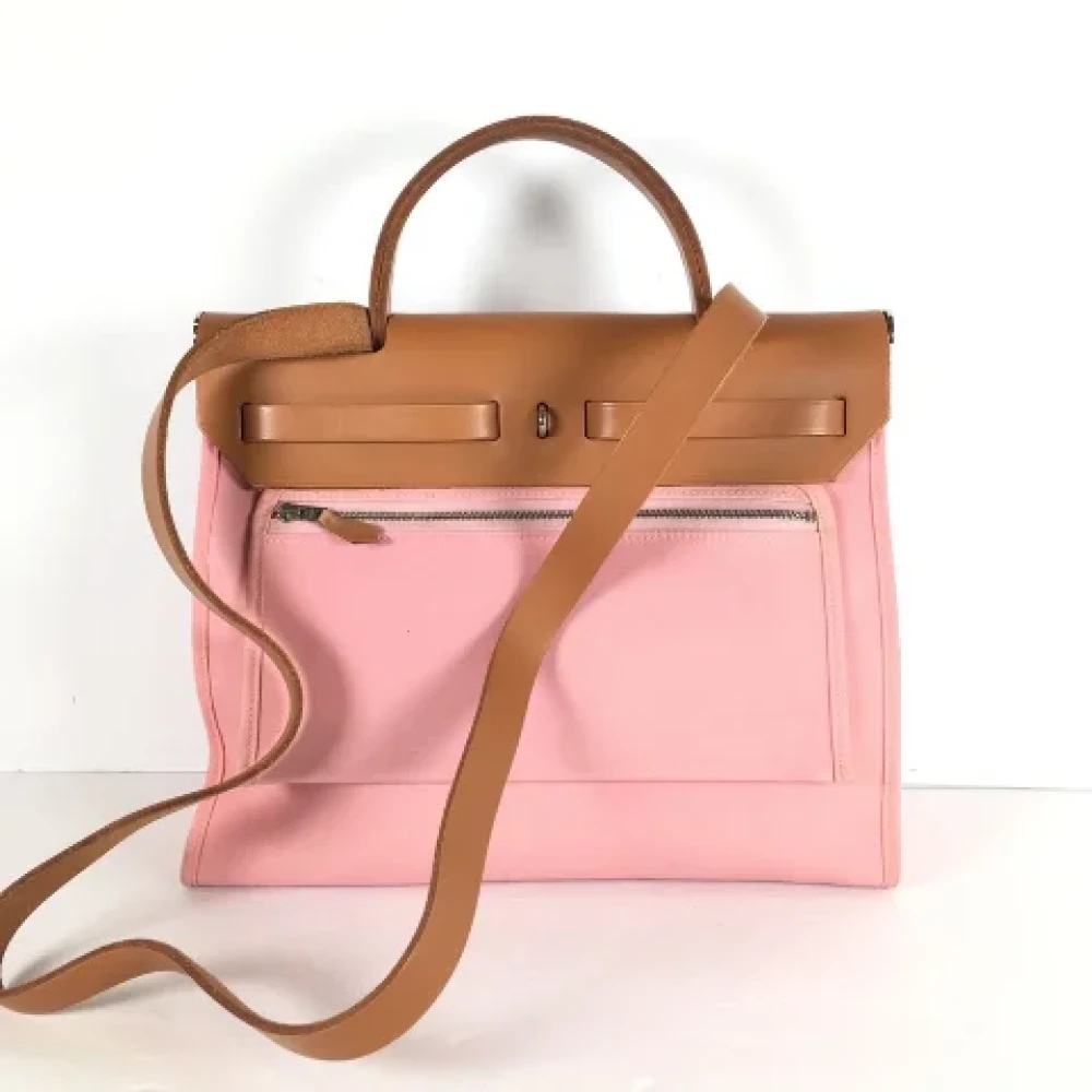 Hermès Vintage Pre-owned Leather handbags Pink Dames