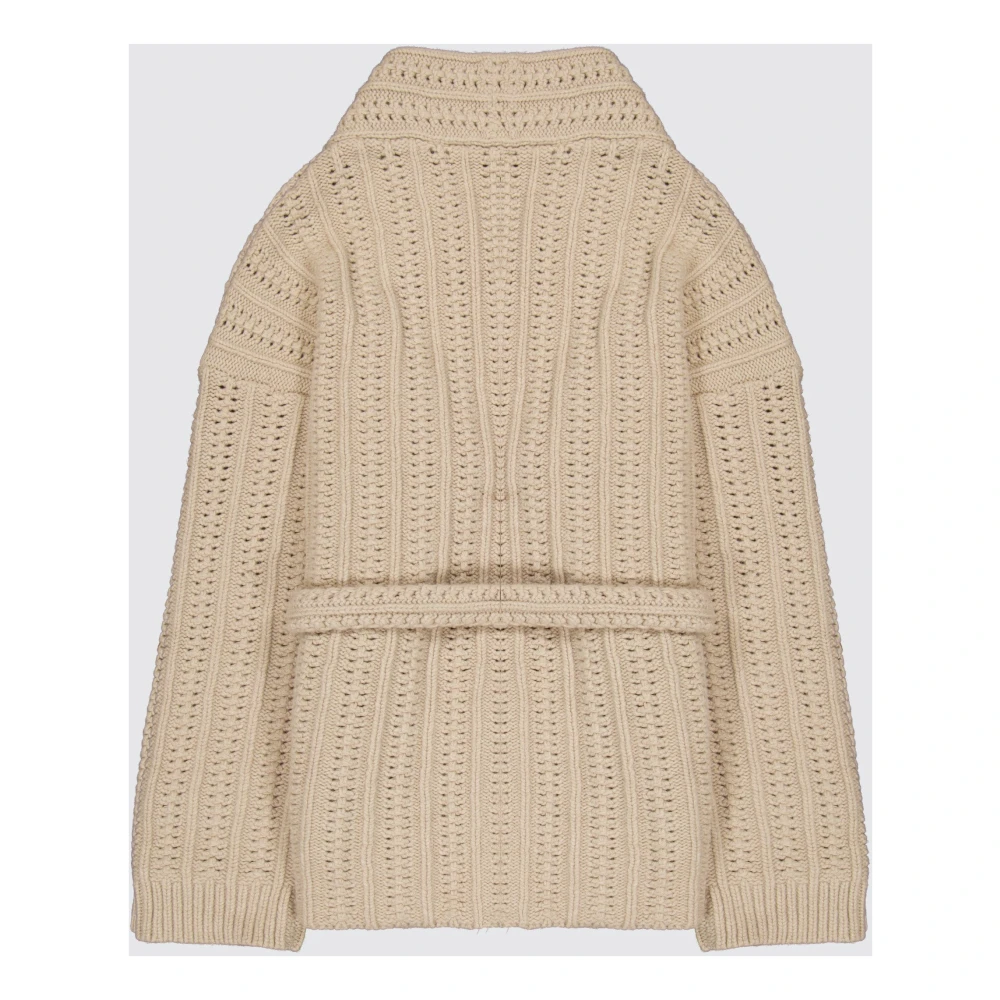 Laneus Wollen Gebreide Vest Jas Beige Heren