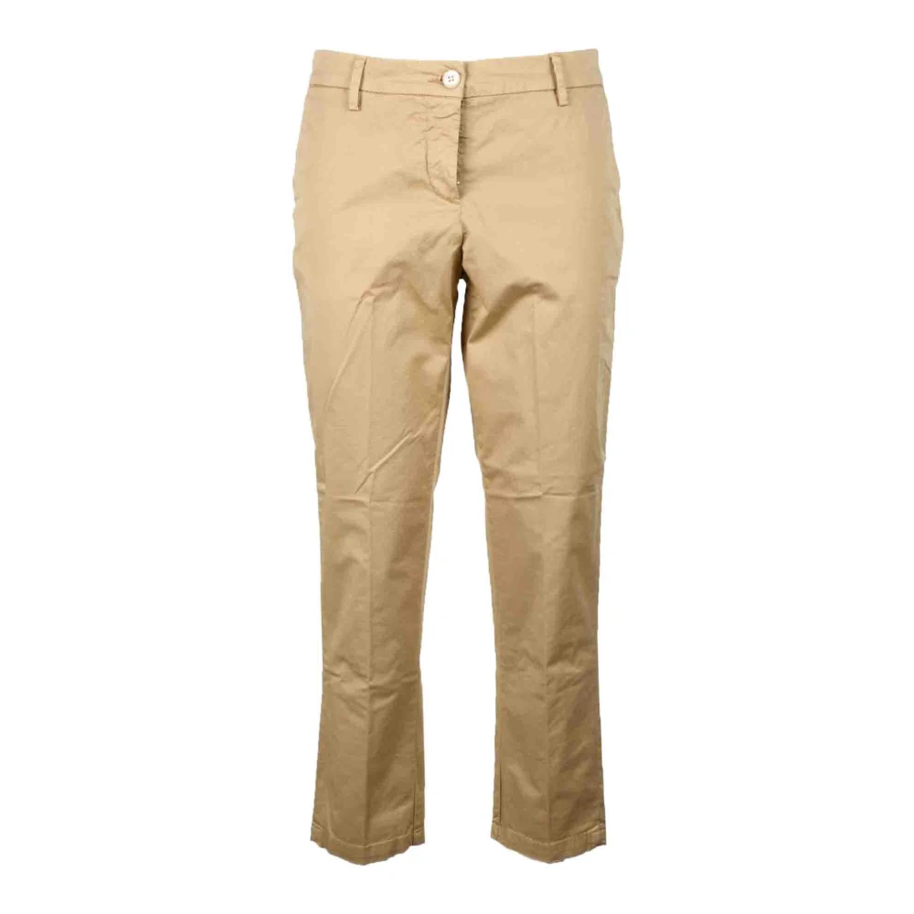 White Sand Women's Beige Chinos, L, Pantalone