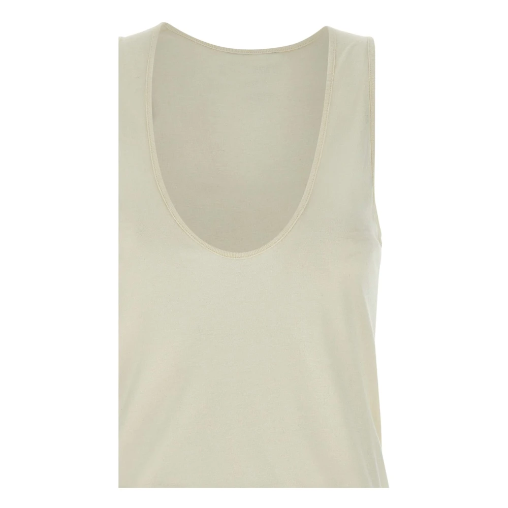Loulou Studio Ivoor Wolmix Mouwloze Top White Dames