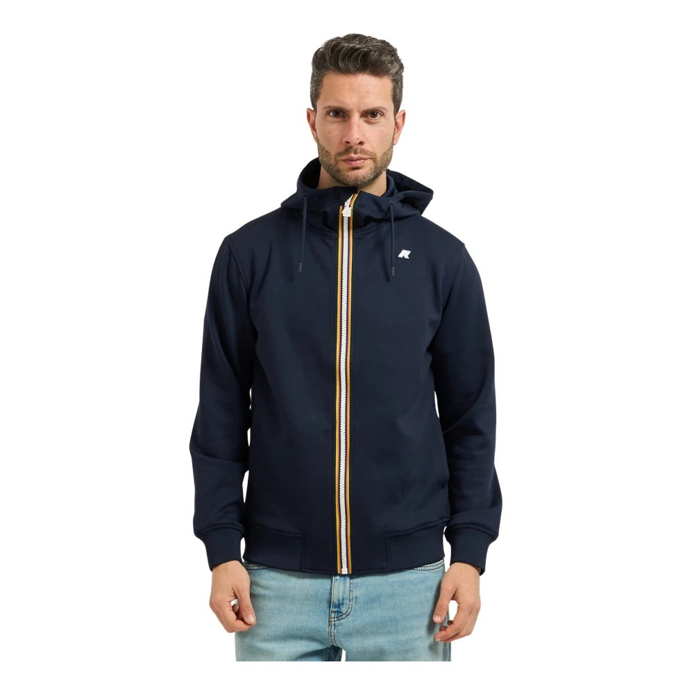 K-Way Uomo Blu Felpe, L, New,