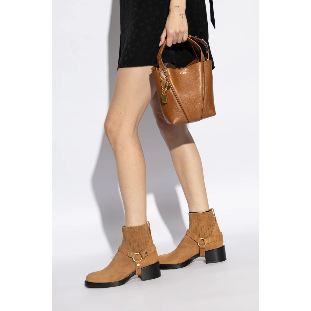 Chloé Handtas Spin Brown Dames