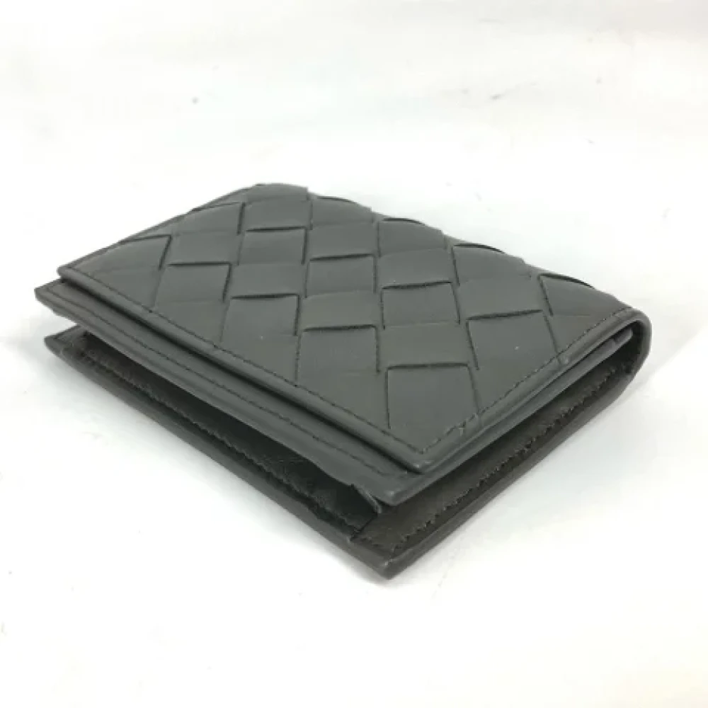Bottega Veneta Vintage Pre-owned Leather wallets Gray Heren