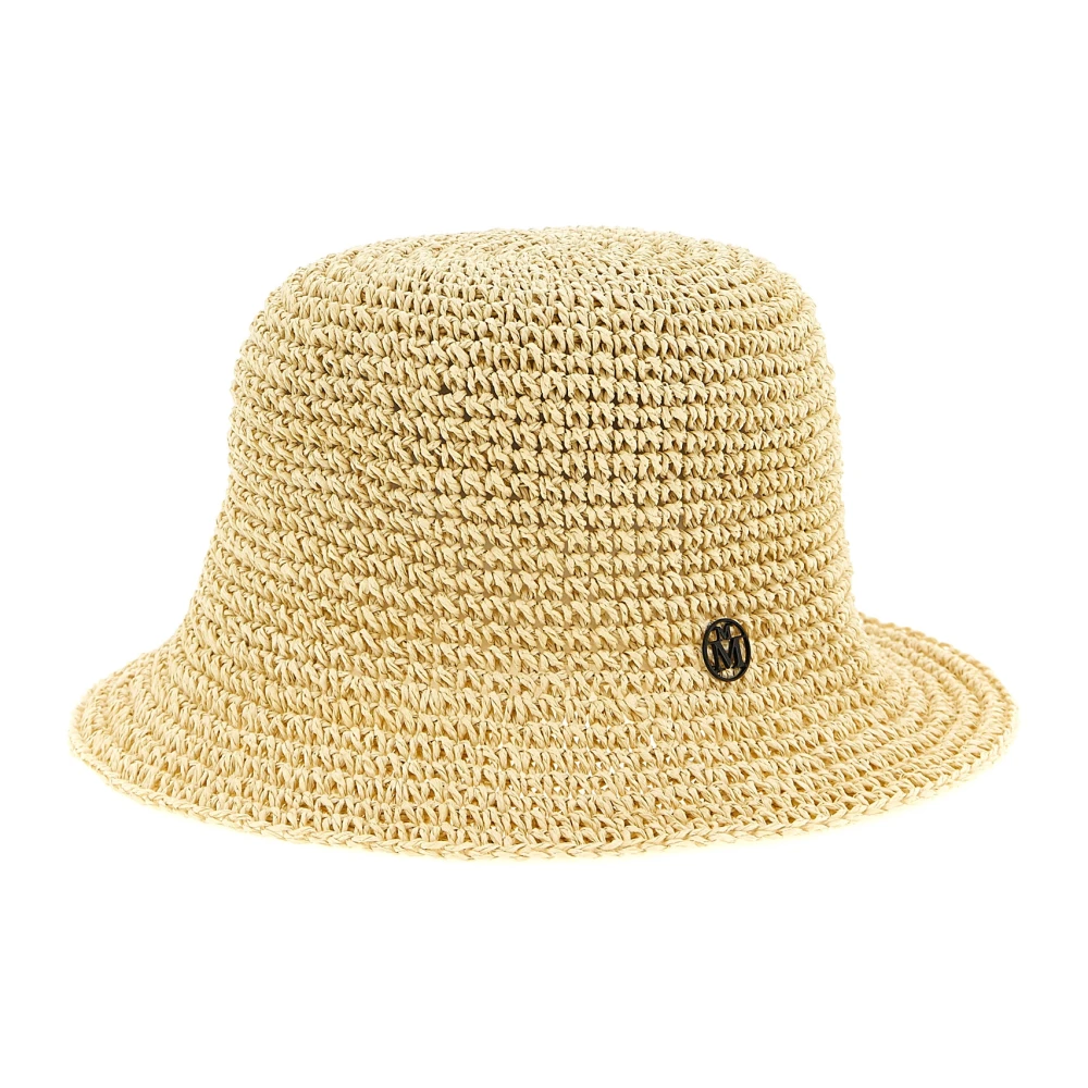 Maison Michel Women's Beige Pablo Crochet Straw Cloche Hat