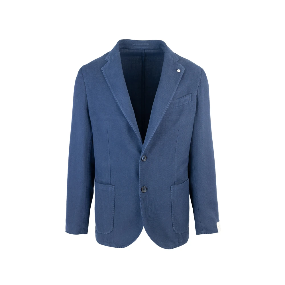 Lubiam Blauwe Sportieve 1911 Jack Jas Blue Heren