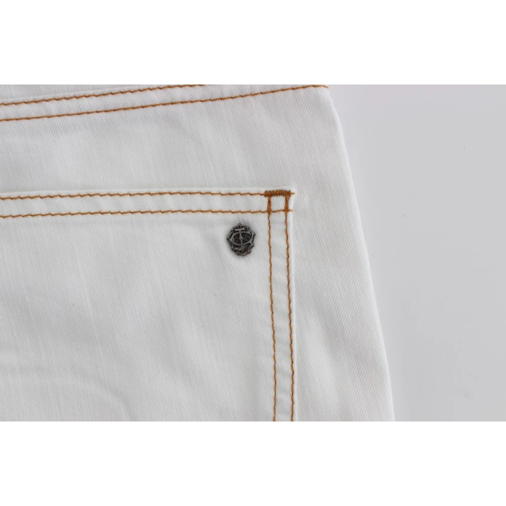 Roberto Cavalli Slim Fit Denim White Dames