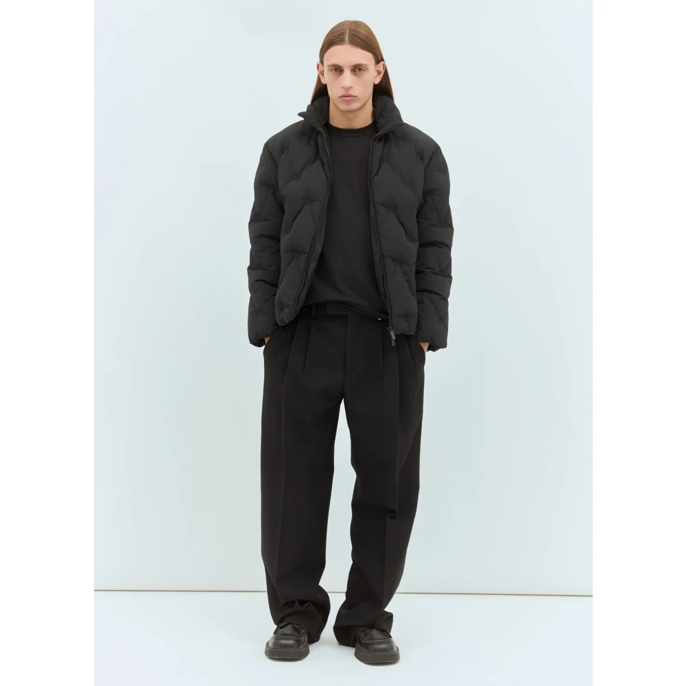 Burberry Gewatteerde Nylon Donsjas met Logo Black Heren