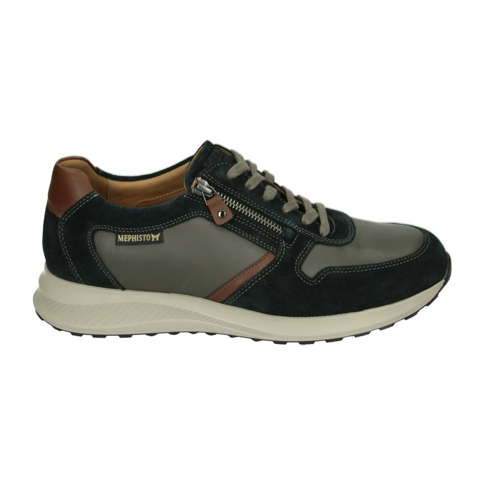Mephisto Blauwe Vrijetijdsschoenen Dino Velsport Heren Schoenen