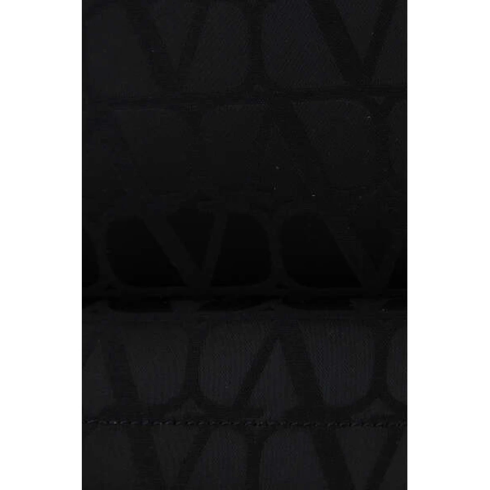 Valentino Garavani Zwarte Iconographe Technische Stoffen Rugzak Black Heren