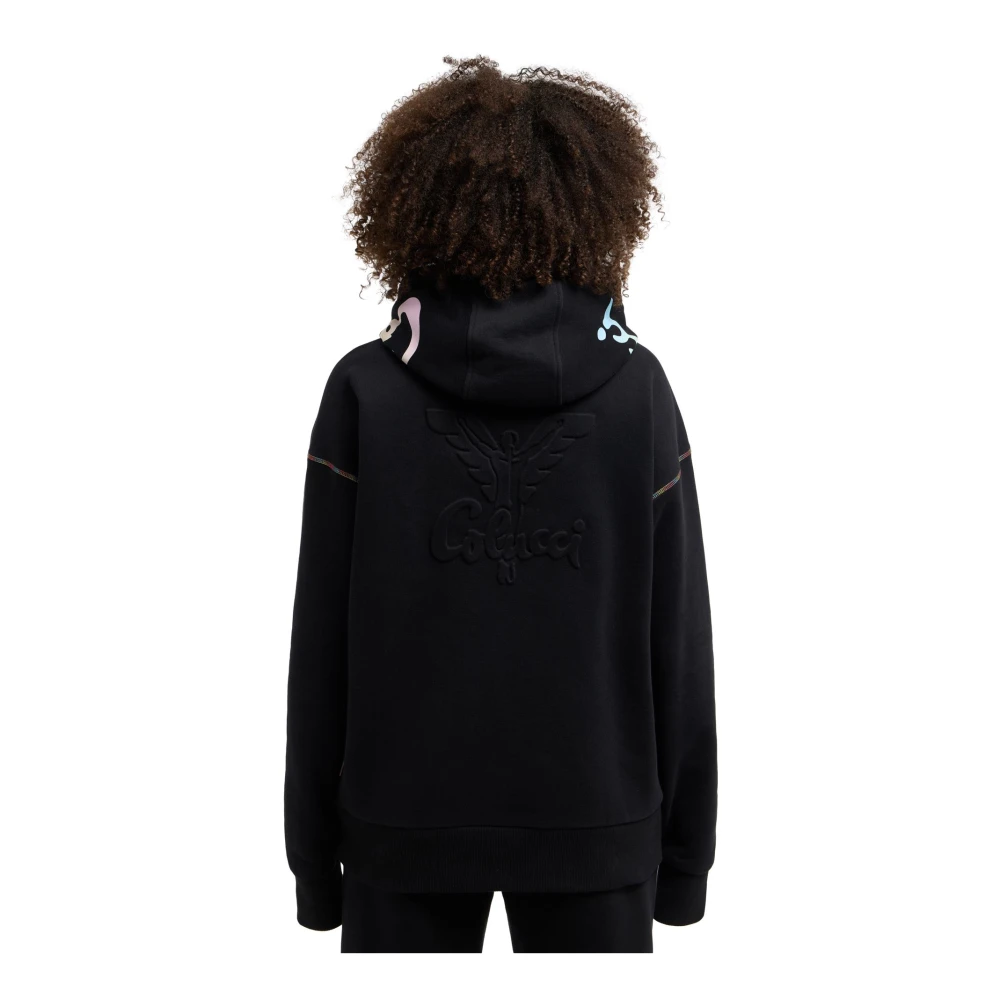carlo colucci Klassieke Oversize Hoodie Black Dames