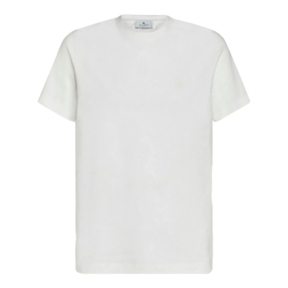ETRO Wit Paisley Print Katoenen T-shirt White Heren