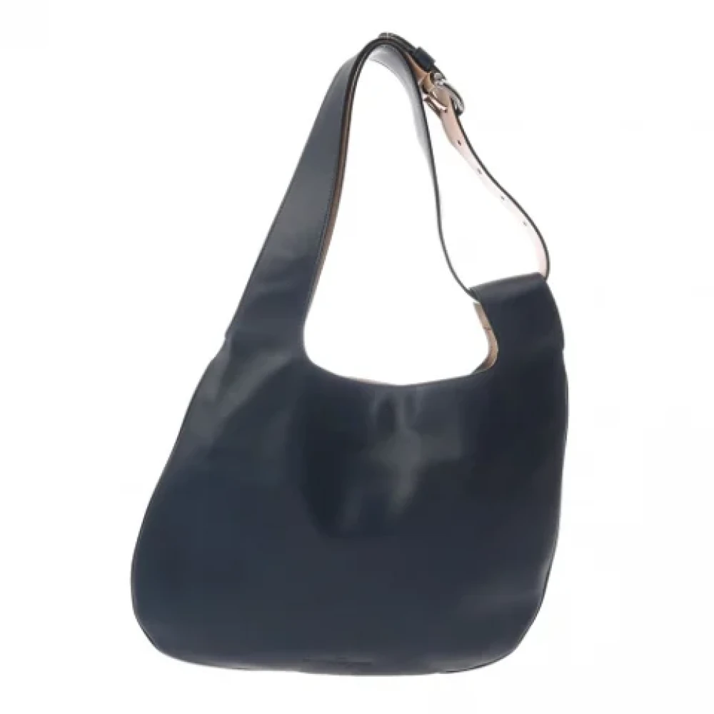 Salvatore Ferragamo Pre-owned Leather shoulder-bags Blue Dames