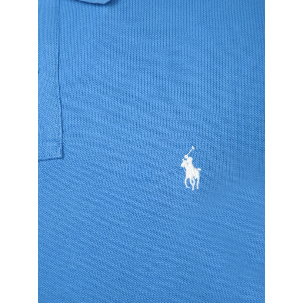 Polo Ralph Lauren Blauwe Piquet Polo Shirt met Logo Blue Heren