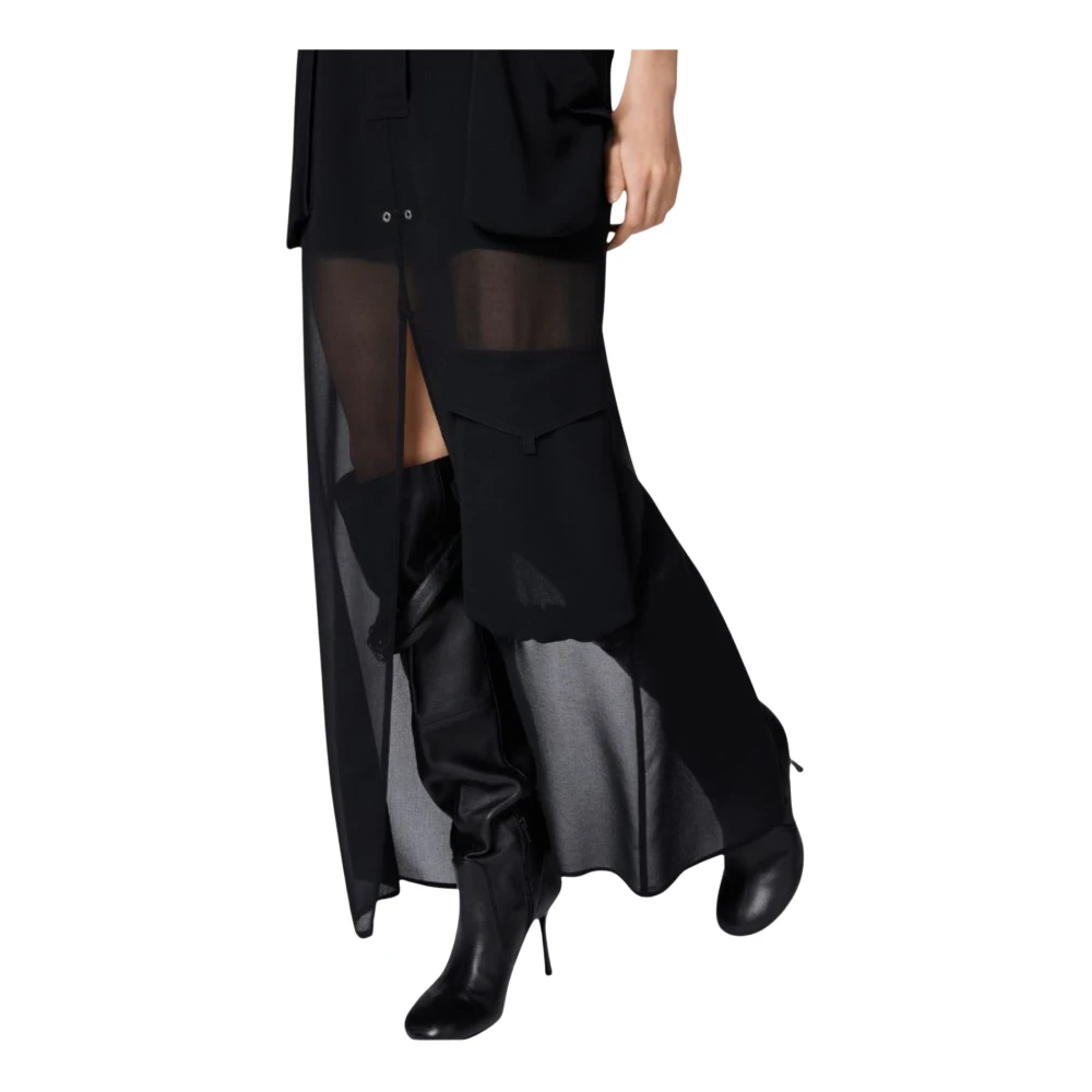 Pinko Vrouw Zwart Rokken Dames, S, Gonna Georgette Rok