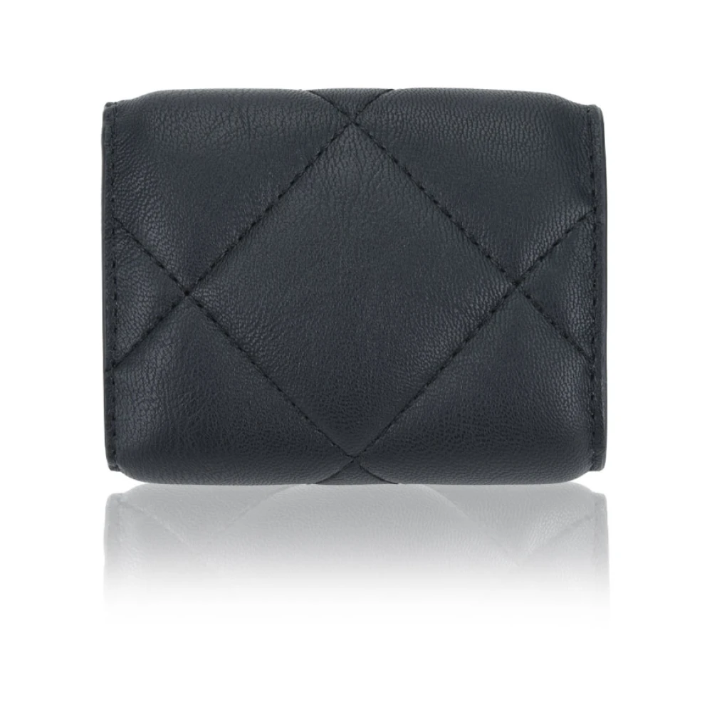 Emporio Armani Gewatteerde knoopportemonnee Black Dames