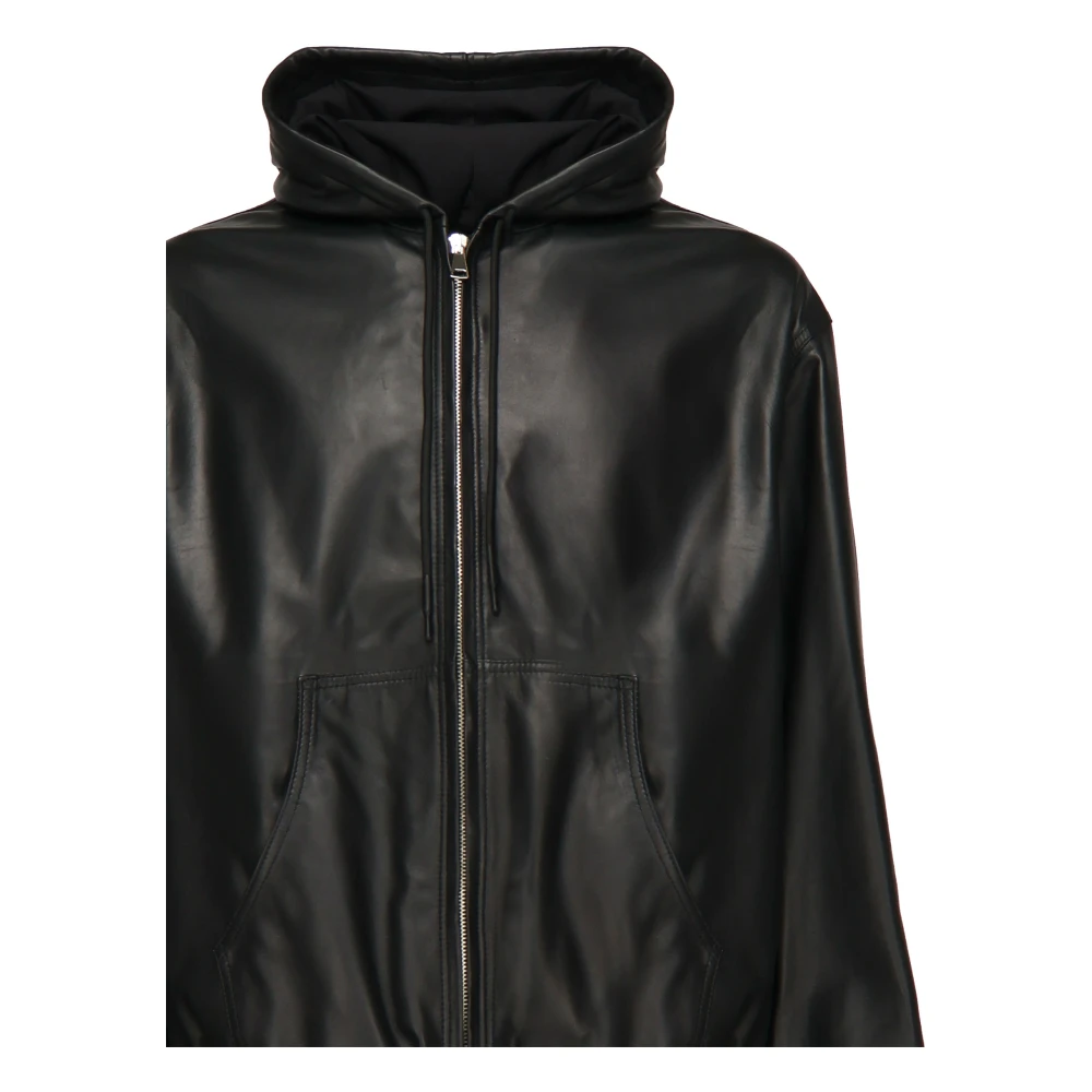 Giuliano Galiano Zwarte Nappa Bomberjas Black Heren