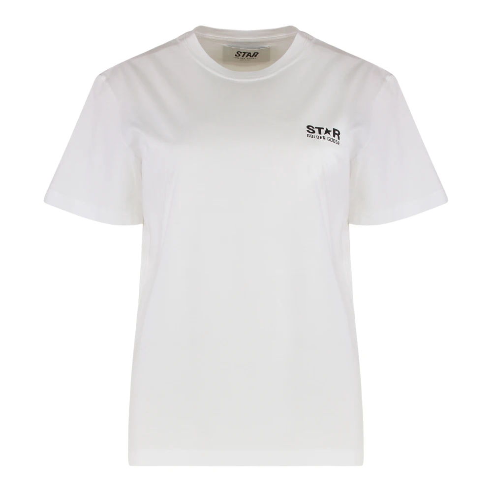 Golden Goose Vrouw Wit Tops Dames, S, Katoen, T-Shirt Met Ronde Hals