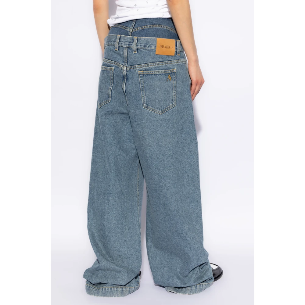 The Attico Jeans met logo Blue Dames