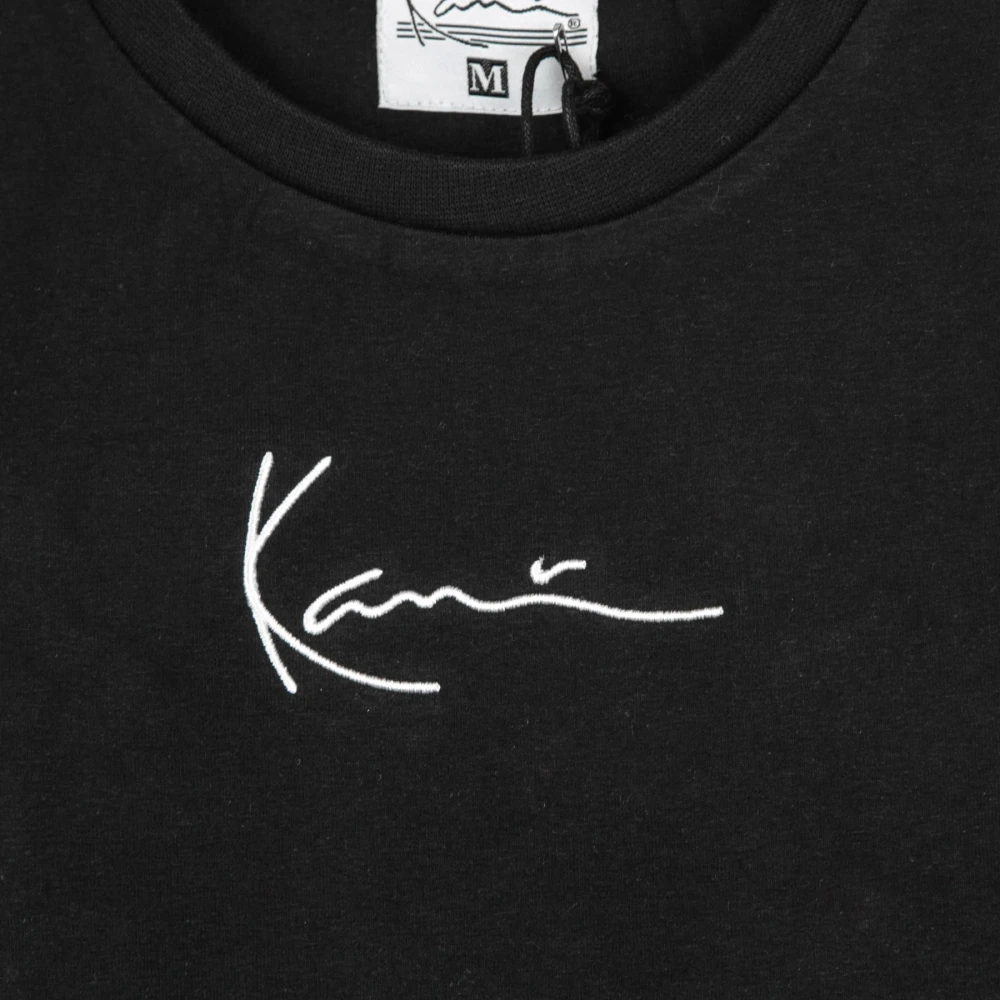 Karl Kani Signature Crop Tee Zwart Wit Black Dames