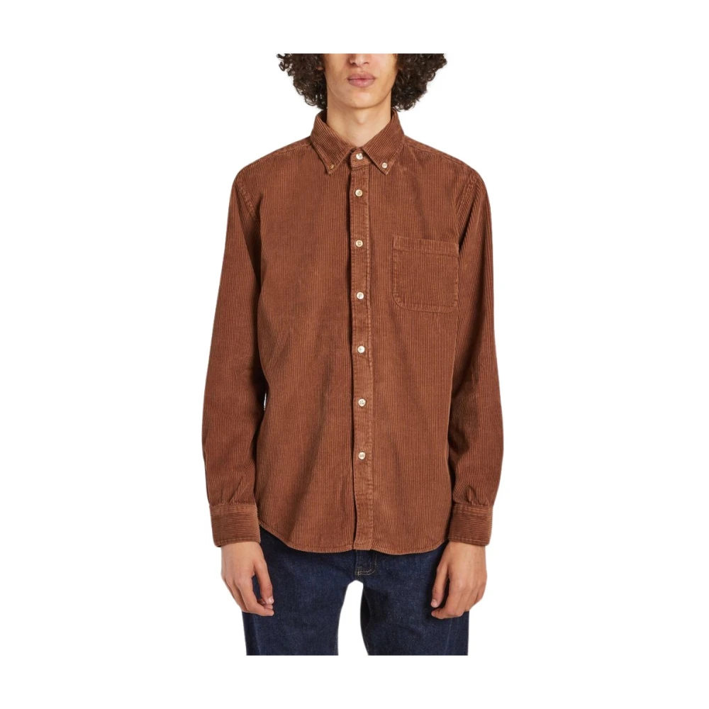 Portuguese Flannel Casual Shirts Brown, Herr