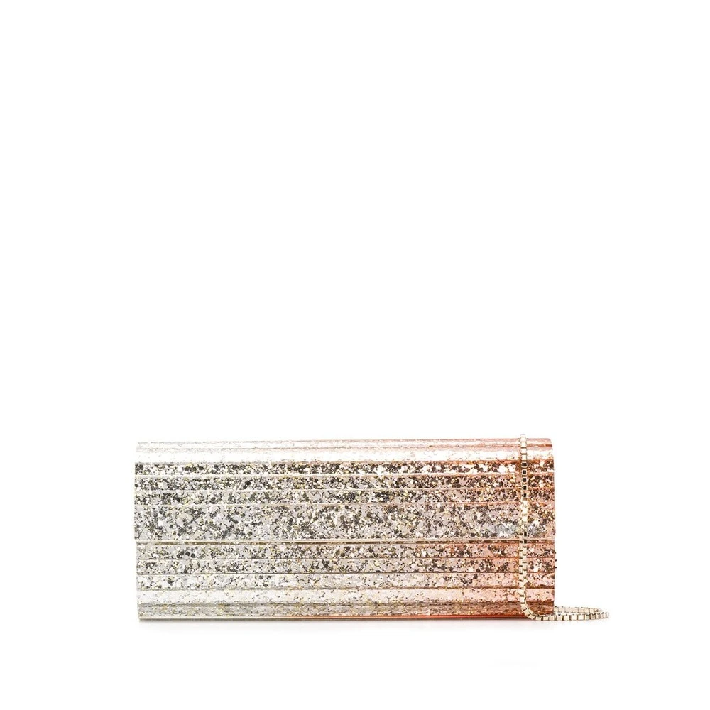 Jimmy Choo Glitter Sweetie Clutch Tas Multicolor Dames