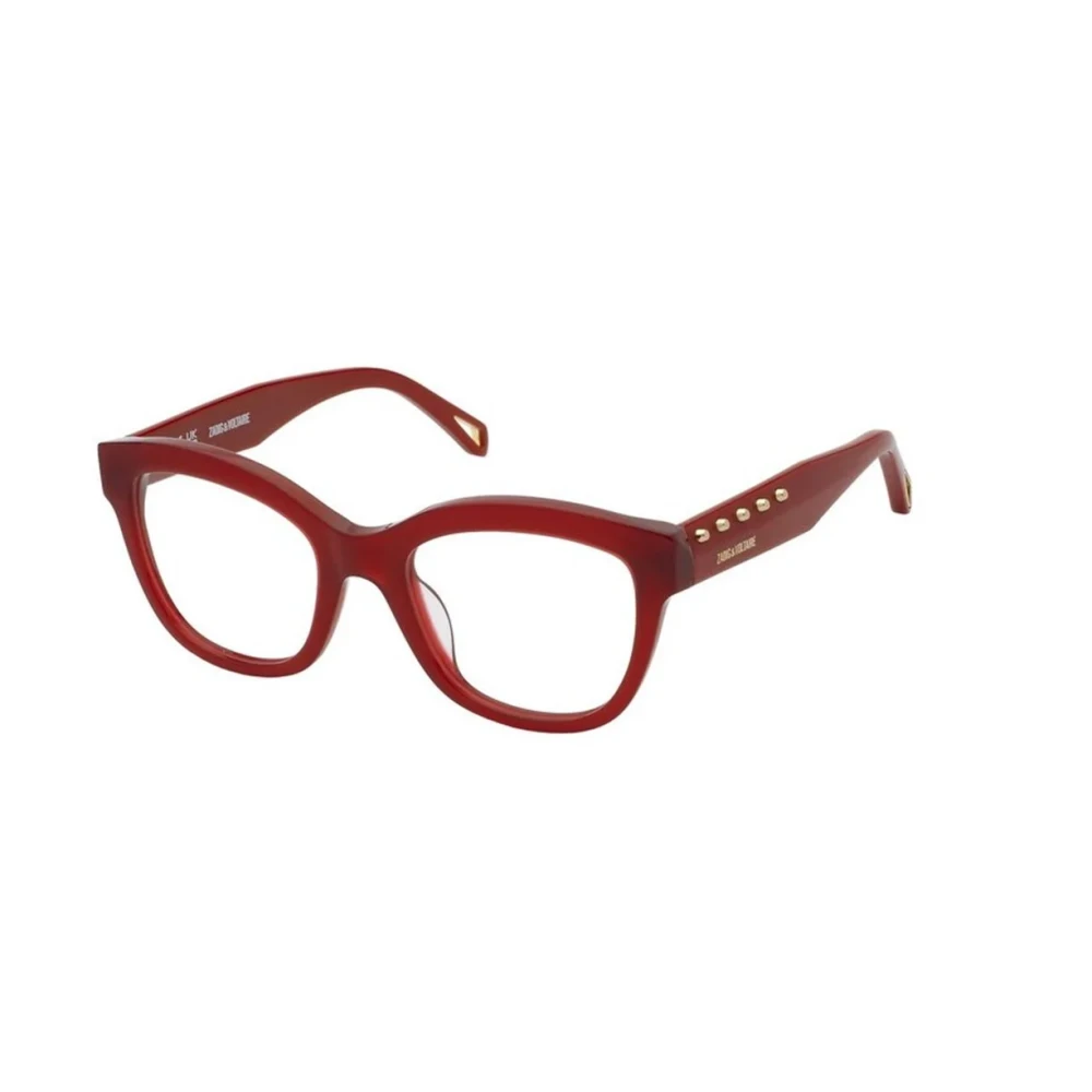 Zadig & Voltaire Rode Shiny Oplaine Zonnebril Red Unisex