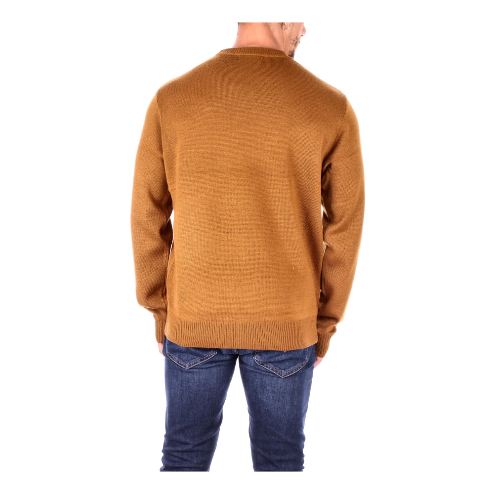 Fred Perry Bruine Logo Sweaters Brown Heren