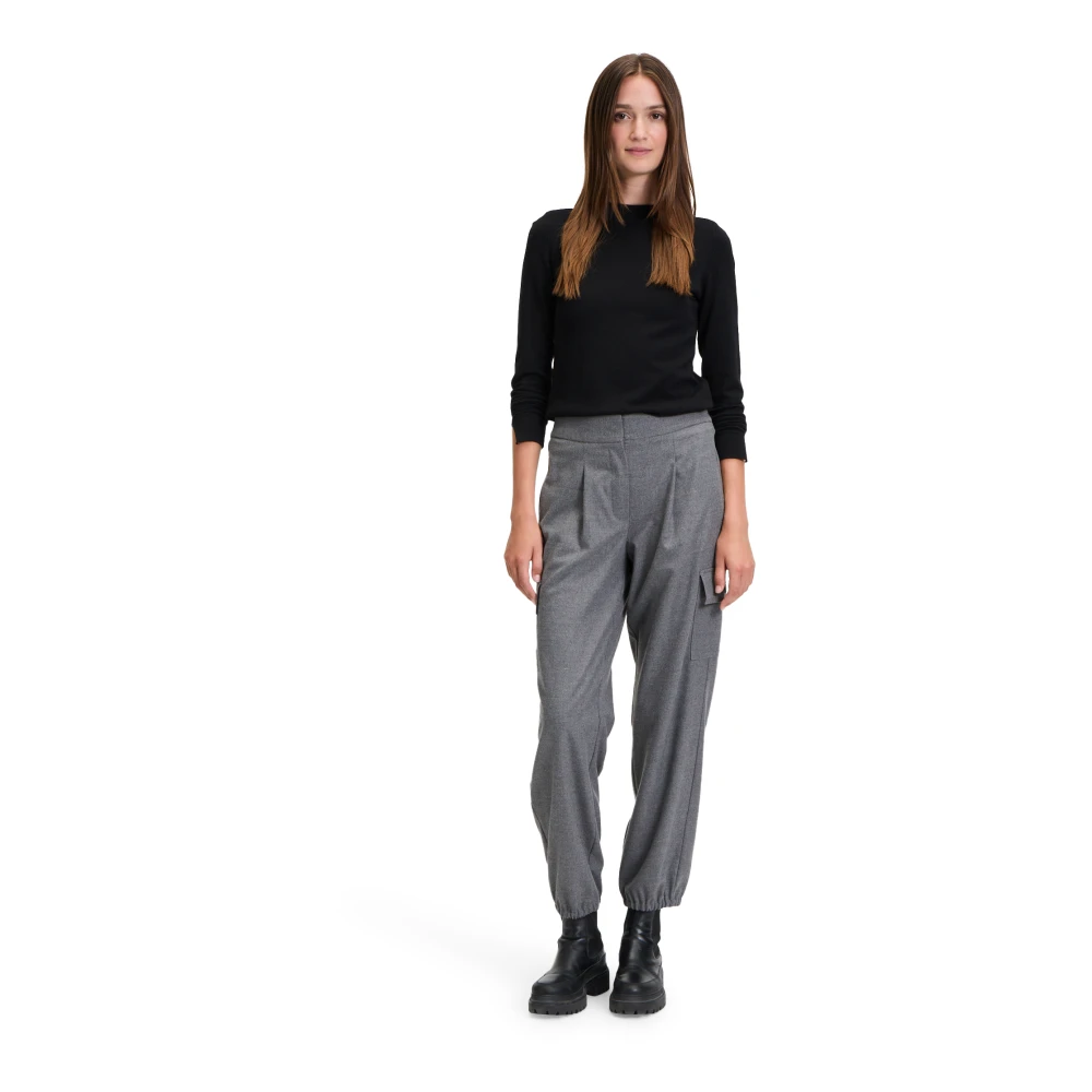 Betty Barclay High-Waist Effen Broek Gray Dames