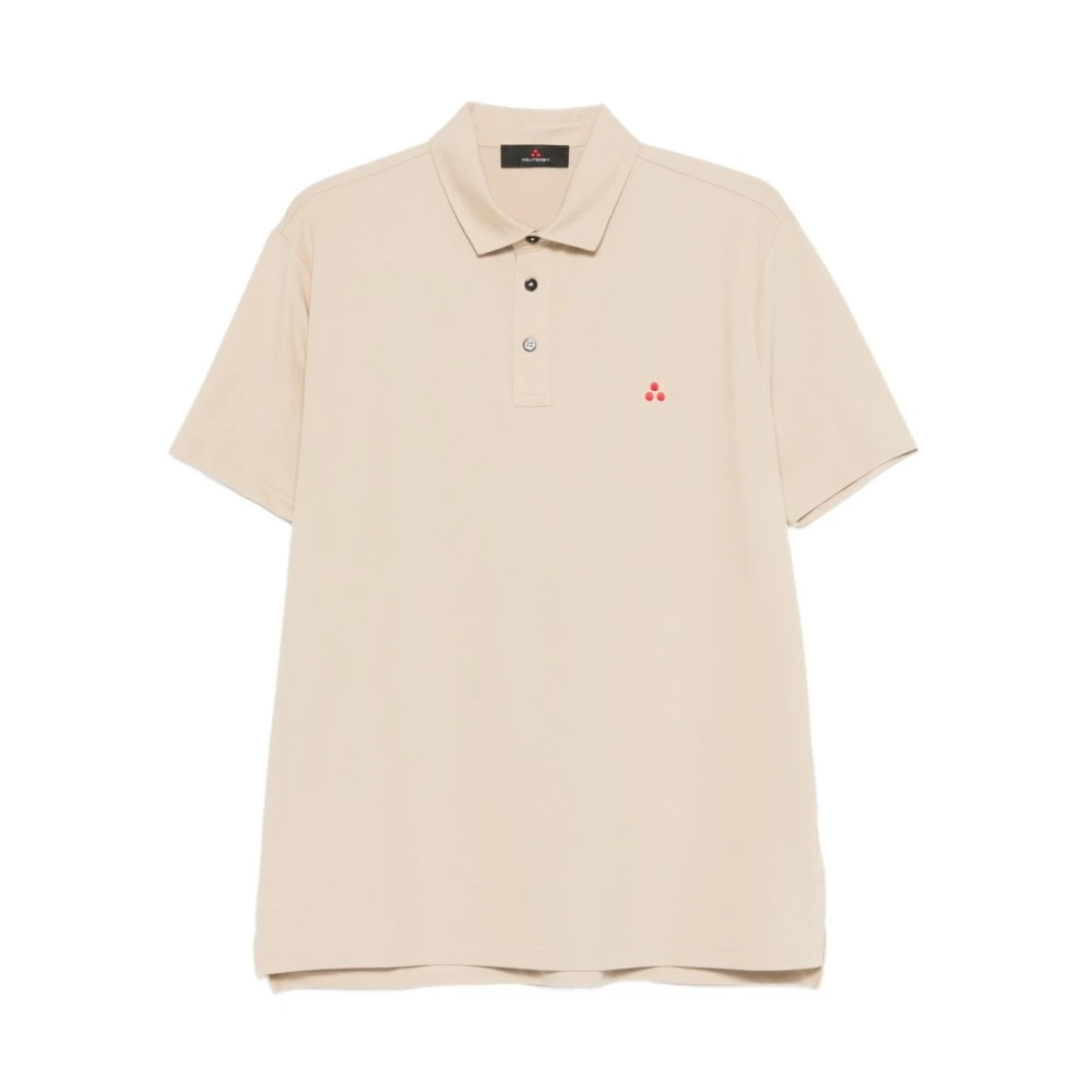 Peuterey Beige Stretch Cotton Pique Polo Shirt - Male - Polo Shirts - M - Tops