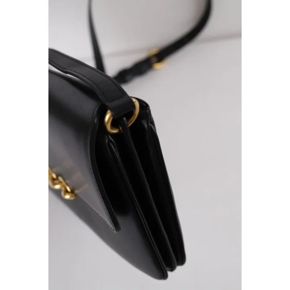 Saint Laurent Vintage Pre-owned Leather shoulder-bags Black Dames