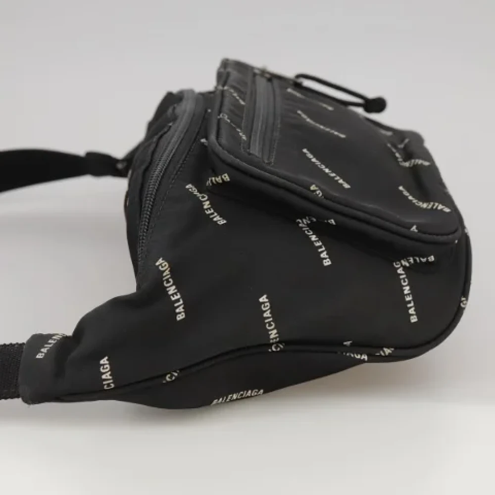 Balenciaga Vintage Pre-owned Nylon crossbody-bags Black Dames
