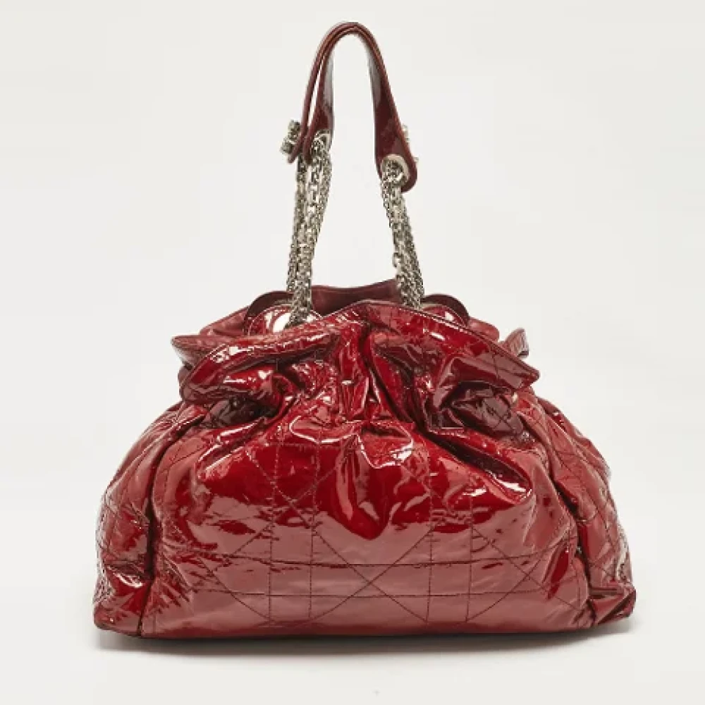 Dior Vintage Pre-owned Leather totes Red Dames