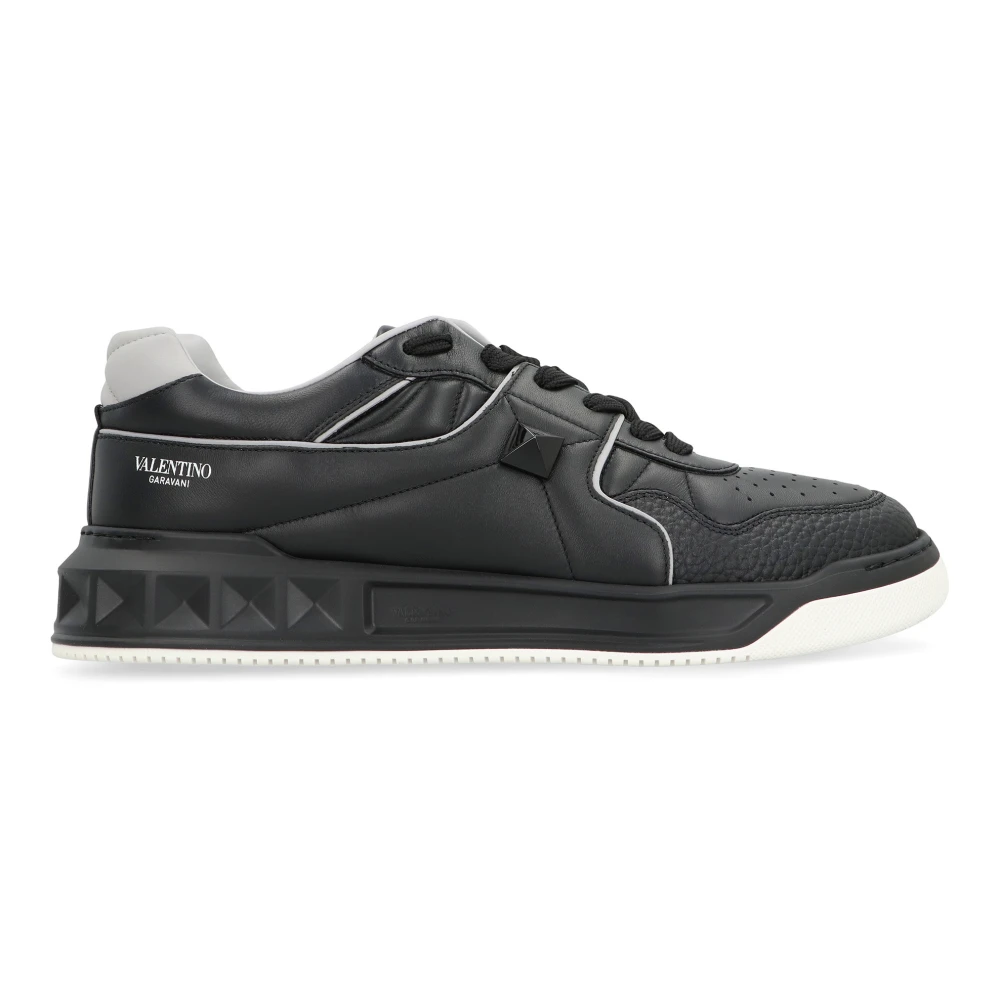 Valentino Garavani Black Sneakers, Male, 10 Uk, One Stud Low-Top Nappa Sneaker