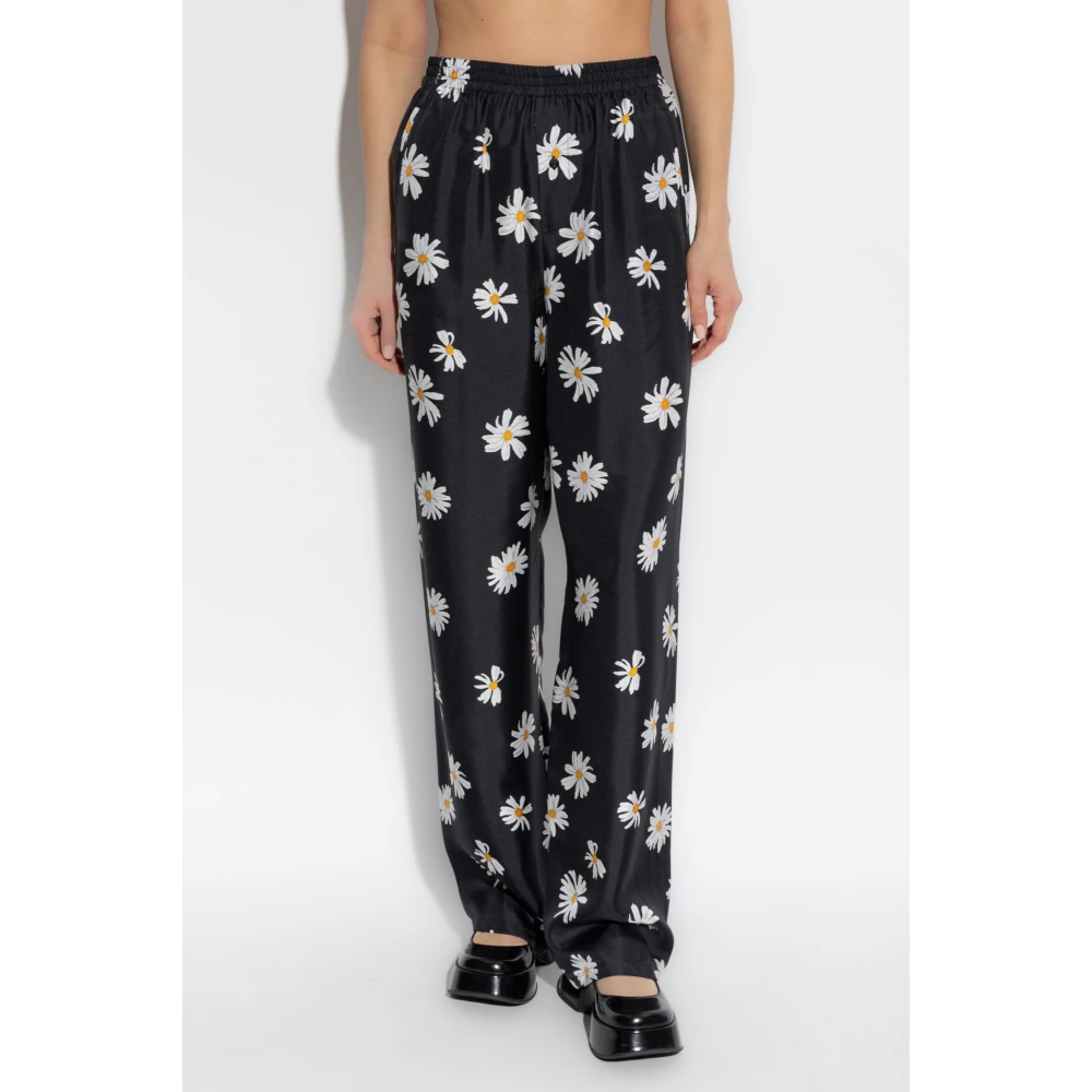 Moschino Zijden broek Black Dames