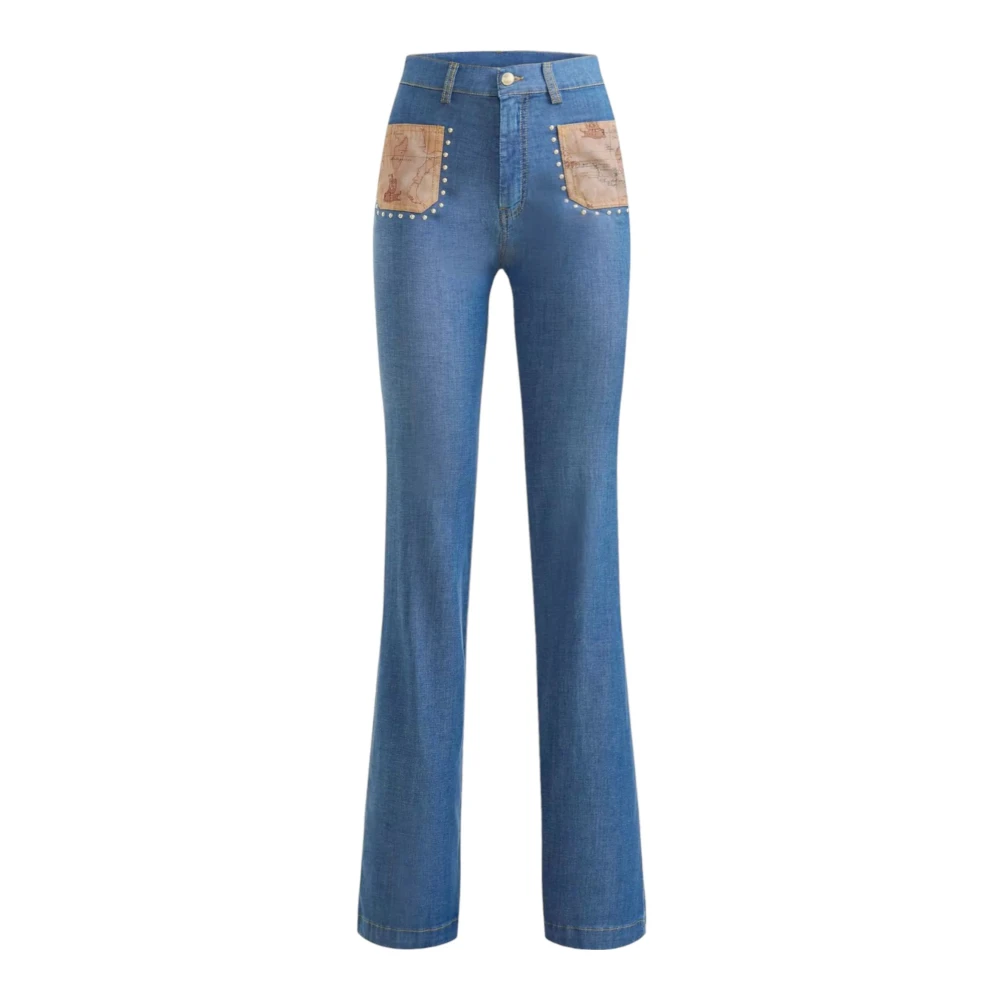 Alviero Martini 1a Classe Stijlvolle Flared Jeans voor Vrouwen Blue Dames