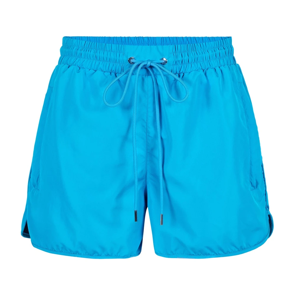Iceberg Actieve shorts in technisch nylon gevoerd met kobaltblauw gaas Blue Dames