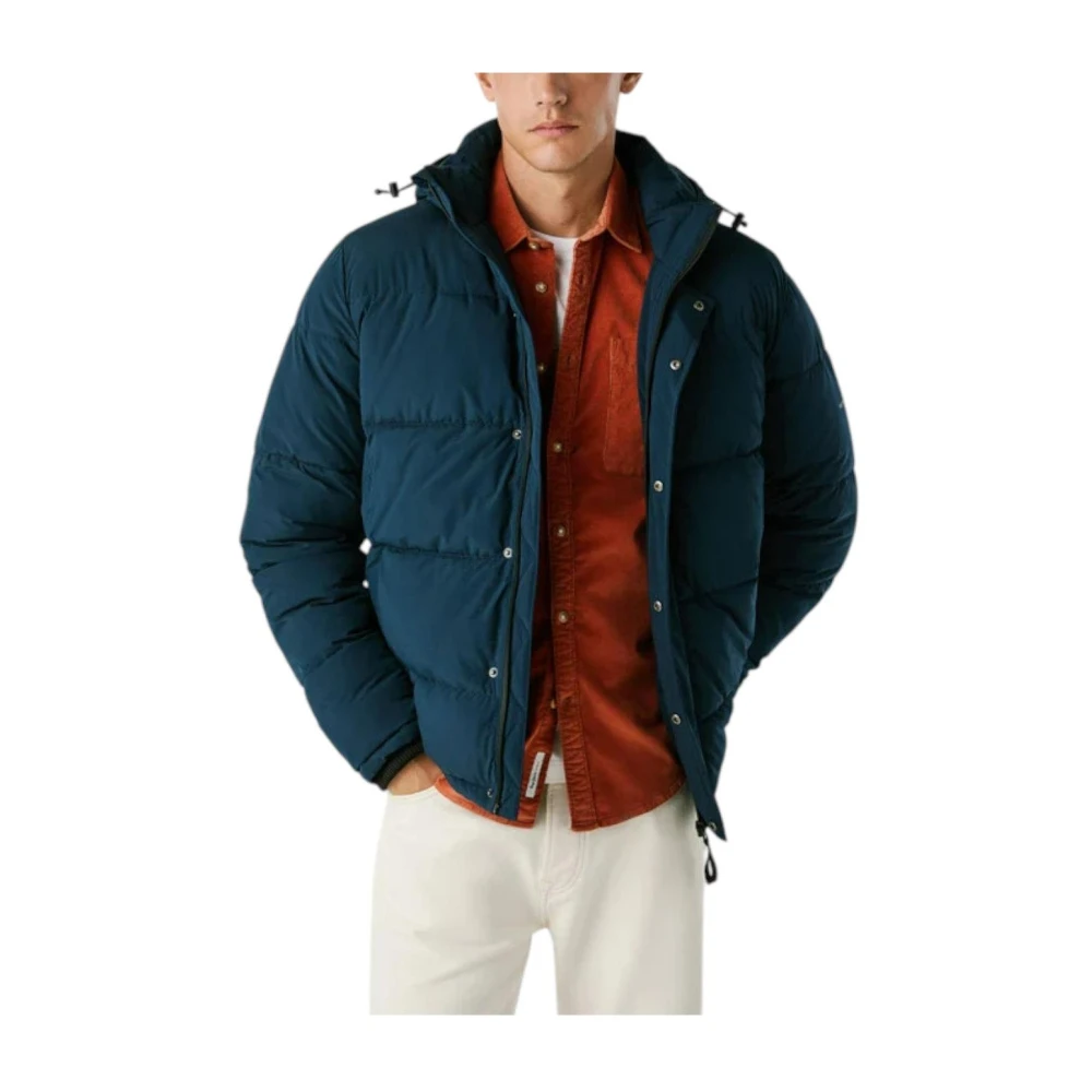 Pepe Jeans Men's Blue Jobias Down Jacket - Winter Jackets - S - Jackets