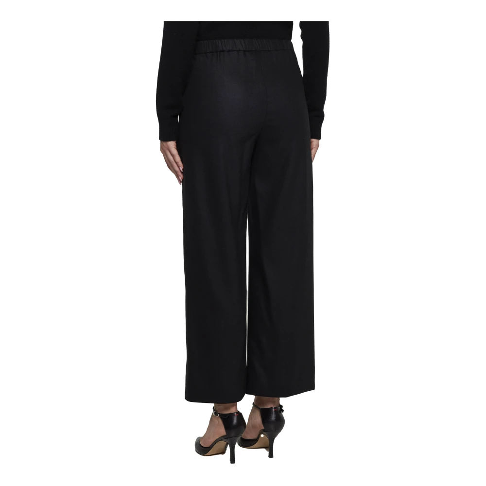 Max Mara Floria Zwarte Wollen Broek Black Dames