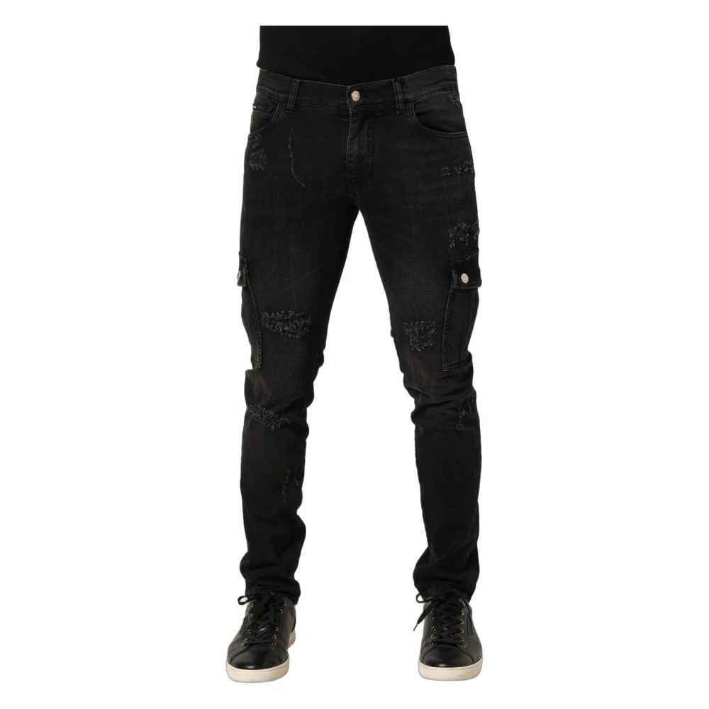 Dolce & Gabbana Men's Black Skinny Jeans - Slim Fit Jeans - M - Jeans