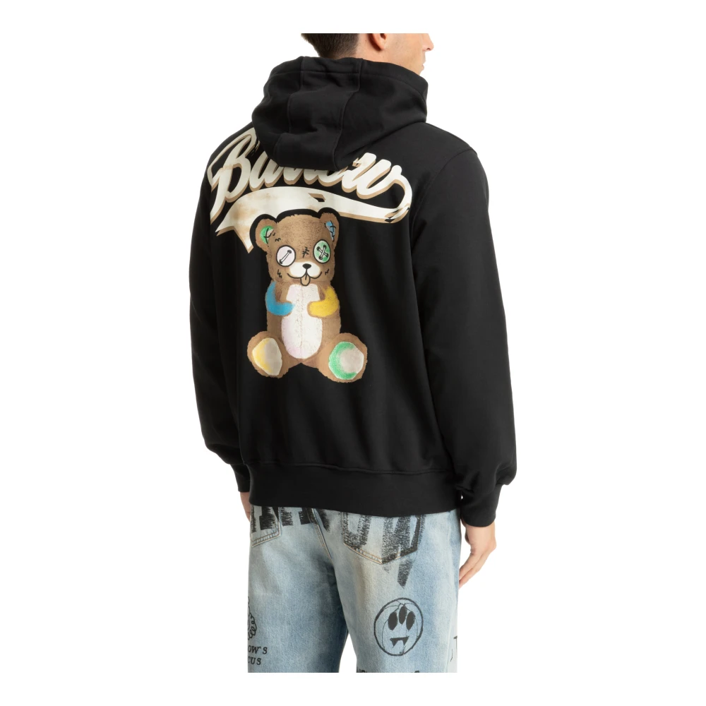 Barrow Hoodie met patroonlogo Black Heren