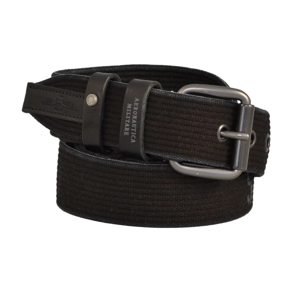 Aeronautica militare Militaire riem van katoen Black Heren