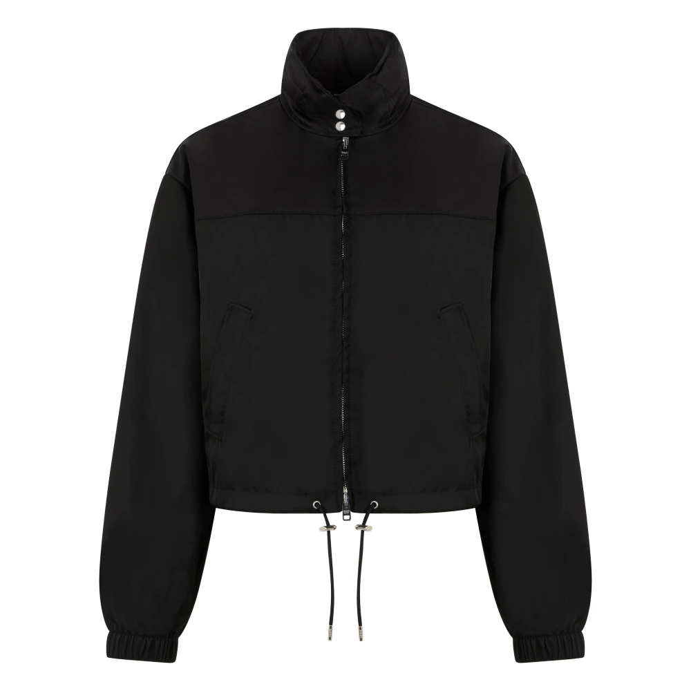 Prada Women's Black Nylon Jacket With Zip - Light Jackets - Xs- Jackets