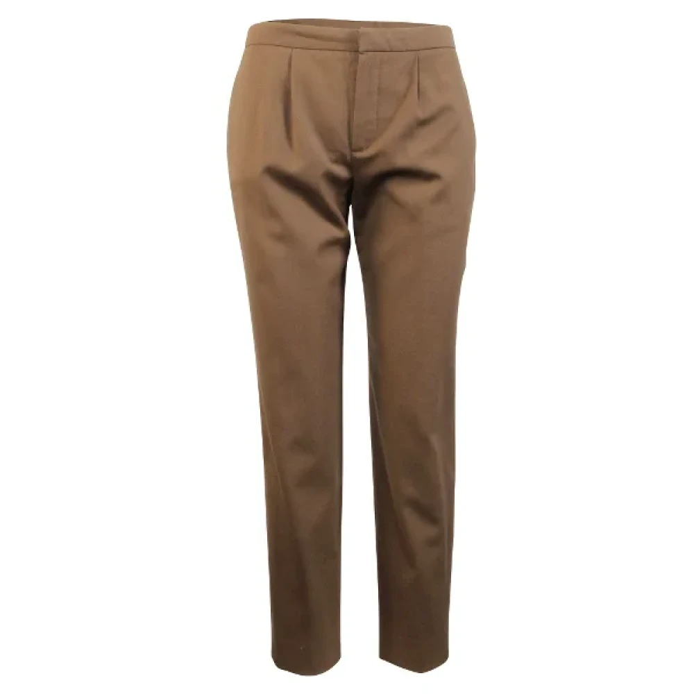 Chloé Pre-owned Wool bottoms Brown Dames