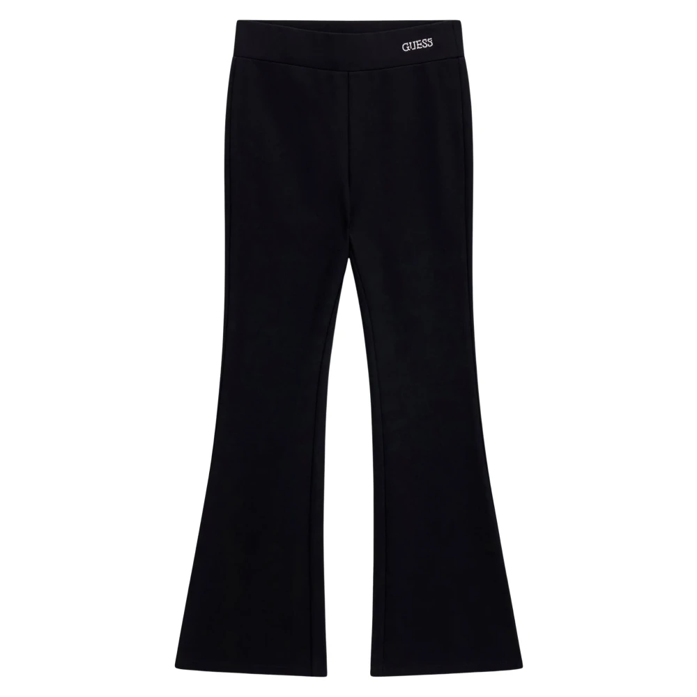 Guess Punto Milano Flare Trousers - Female - Sweatpants - Black - 7 Y - Kids