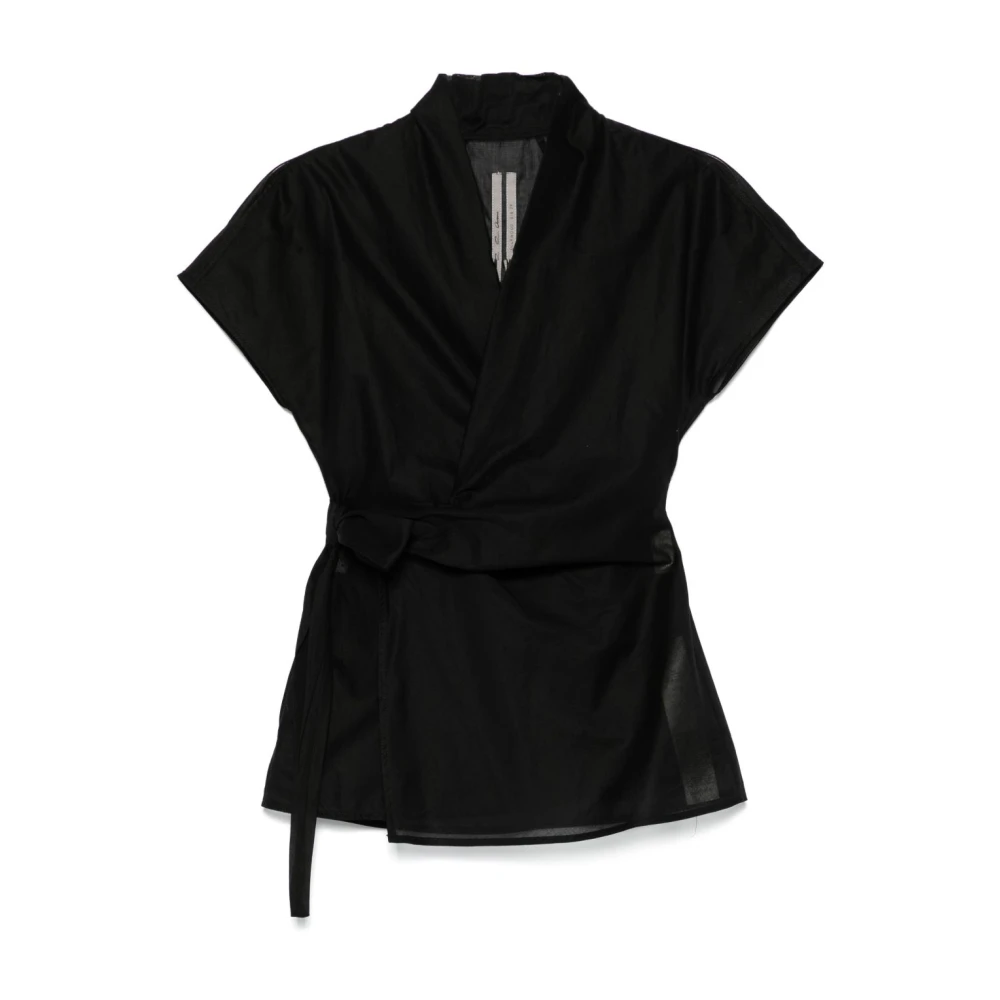Rick Owens V-Hals Wikkel Top Black Dames