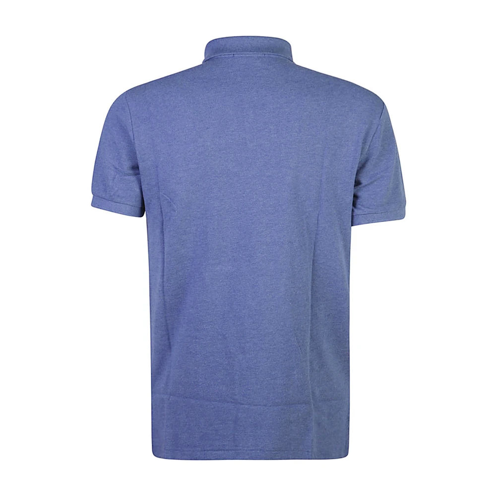 Polo Ralph Lauren Blauwe Polo T-shirt Custom Slim-Fit Blue Heren