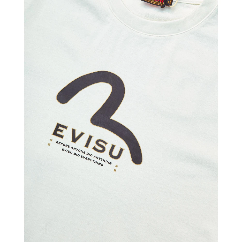 Evisu Meeuwprint Multi-pocket T-shirt Bianca White Heren