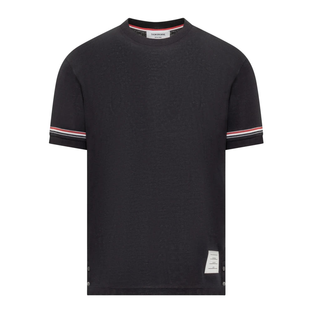 Thom Browne Ribboord T-shirt Blue Heren