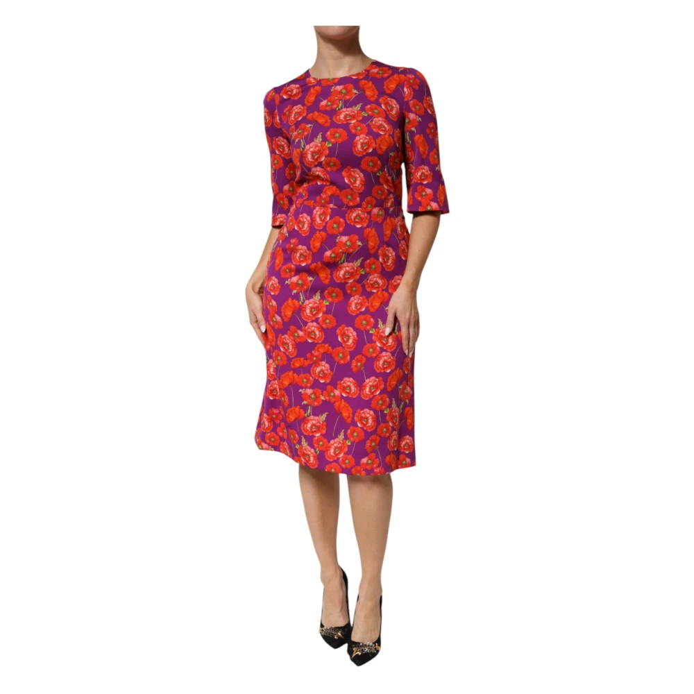 Dolce & Gabbana Femme Multicolor Robes, E, Taille: 34 Fr Sheath Dress
